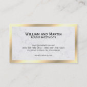 Executive Gold Classic Monogram | Bedrijfskaart Visitekaartje (Achterkant)