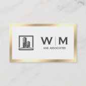 Executive Gold Classic Monogram | Ondernemingen Visitekaartje (Voorkant)