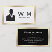 Executive Gold Classic Monogram Visitekaartje (Voorkant / Achterkant)