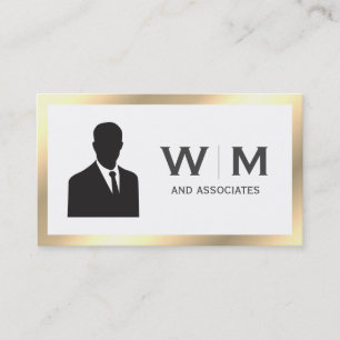 Executive Gold Classic Monogram Visitekaartje