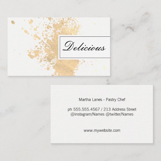 Executive Gold Expressive Visitekaartje (Voorkant / Achterkant)