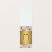 Executive Gold Floral Pattern-reeks met monogram Visitekaartje (Buitenkant ongevouwen)
