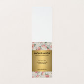 Executive Gold Floral Pattern-reeks met monogram Visitekaartje (Binnenkant ongevouwen)