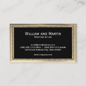 Executive Gold Lijst Antiek Monogram | QR-code Visitekaartje (Achterkant)