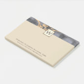 Executive Gold Marble Monogram Post-it® Notes (Schuin)