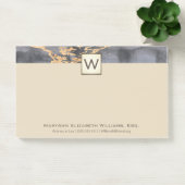 Executive Gold Marble Monogram Post-it® Notes (Kantoor)