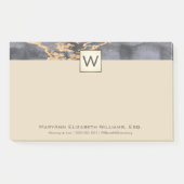 Executive Gold Marble Monogram Post-it® Notes (Voorkant)