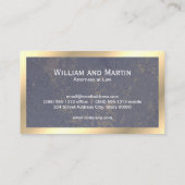 Executive Gold Texture Monogram | Qr-code Visitekaartje (Achterkant)