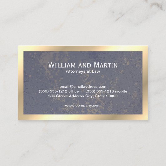 Executive Gold Texture Monogram | Qr-code Visitekaartje (Achterkant)