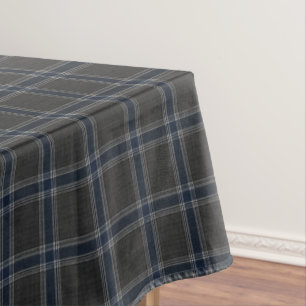 Executive Heritage Plaid Luxe Zwart & Marineblau Tafelkleed