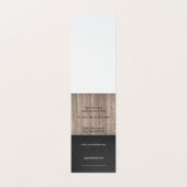 Executive Hout Lederen Scheermes Kling Visitekaartje (Binnenkant ongevouwen)