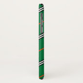 Executive iPhone X Hoesje Green Striped Monogramme (Achterkant/links)