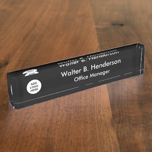 Executive Logo Desk Name Plaque Naambordje (Zijkant)