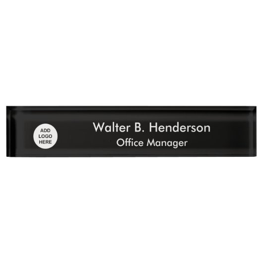 Executive Logo Desk Name Plaque Naambordje (Voorkant)