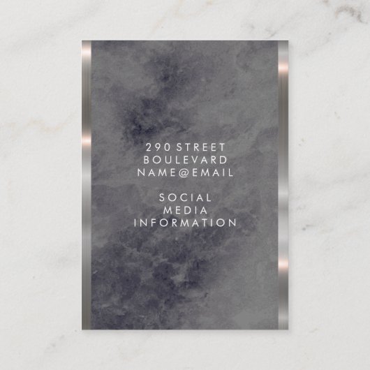 Executive Lux Trim | Zwarte marmer Visitekaartje (Achterkant)