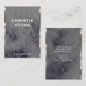 Executive Lux Trim | Zwarte marmer Visitekaartje (Voorkant / Achterkant)