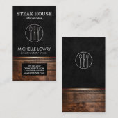 Executive Lux Zwart Zilverwerk en Hout Visitekaartje (Voorkant / Achterkant)