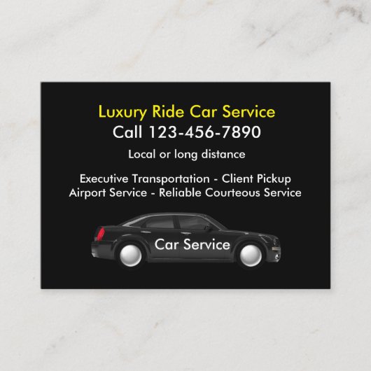 Executive luxe auto service visitekaartje (Voorkant)