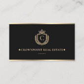 Executive Makelaar Luxe Onroerend Goed Faux Gouden Visitekaartje (Voorkant)