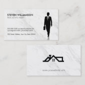 Executive makelaar / Marmer Afsprakenkaartje (Voorkant / Achterkant)