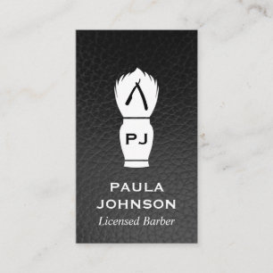 Executive Marble Leather Barber Blade Visitekaartje