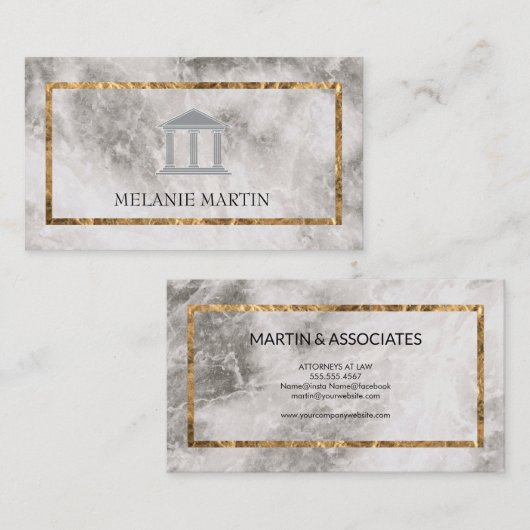 Executive Marmer Goud Folie Frame Visitekaartje (Voorkant / Achterkant)