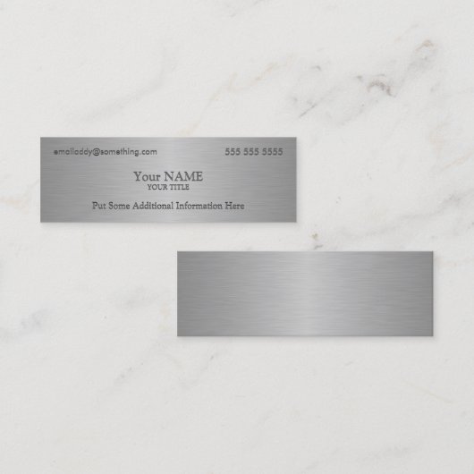 Executive Metallic Texture Print Mini Visitekaartje (Voorkant / Achterkant)