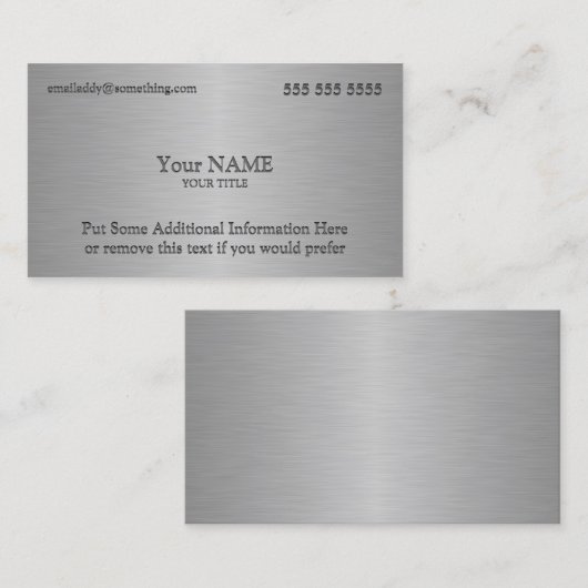 Executive Metallic Texture Print Visitekaartje (Voorkant / Achterkant)