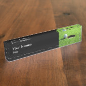 Executive Monogram Golf Gift Desk Naam Bord Naambordje (Zijkant)