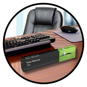 Executive Monogram Golf Gift Desk Naam Bord Naambordje