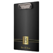 Executive Monogram Zwart ontwerp Klembord (Links)