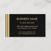 Executive Monogramed Gold Black Silver Letter 'A' Visitekaartje (Achterkant)