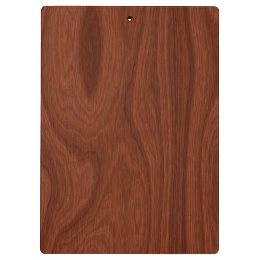 Executive Monogramed Initialen Mahogany Wood Kijk Klembord (Achterkant)