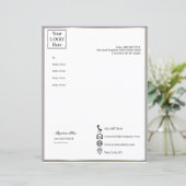 Executive Navy Gold Funeral Home Case Paper Sheet (Staand voorkant)