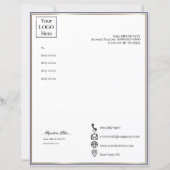 Executive Navy Gold Funeral Home Case Paper Sheet (Voorkant)