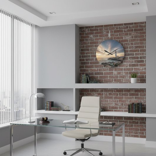 Executive Office Lighthouse Acrylic Wall Clock Grote Klok