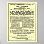Executive Order 6102, waarbij Gold Coin Bullion wo Poster (Voorkant)