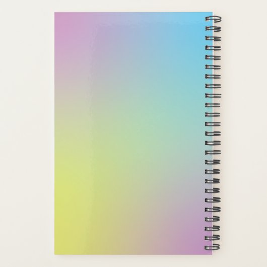  Executive Pastel Planner – Custom Name Cover (Achterkant)
