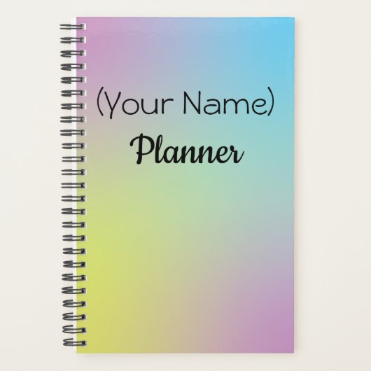  Executive Pastel Planner – Custom Name Cover (Voorkant)