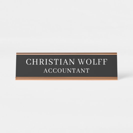 Executive Personalised  Plaque,Acrylic Office Sign Bureau Naambordje (Voorkant)