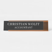 Executive Personalised  Plaque,Acrylic Office Sign Bureau Naambordje (Voorkant)