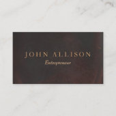 Executive Professional Vintage Brown Leather Visitekaartje (Voorkant)