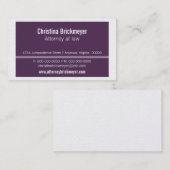 Executive Professional Visitekaartje, Eggplant Visitekaartje (Voorkant / Achterkant)