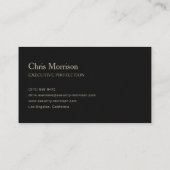 Executive Protection Bodyguard Black & Gold Visitekaartje (Achterkant)