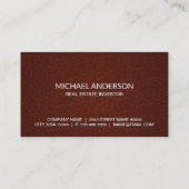 Executive Red Leather | makelaar | metropool Visitekaartje (Achterkant)