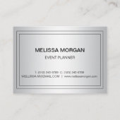 Executive Roos Gold Foil Silver Monogram Visitekaartje (Achterkant)