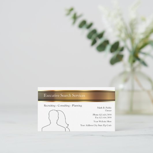 Executive Search Werkgelegenheidsbureau Visitekaar Visitekaartje (Staand voorkant)