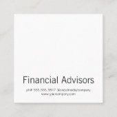 Executive Signature Series | Baas Vierkante Visitekaartje (Achterkant)