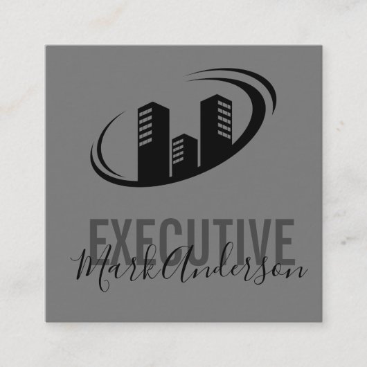 Executive Signature Series | Baas Vierkante Visitekaartje (Voorkant)