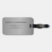 Executive Style - Goud Metaal monogram Naam Bagagelabel (Achterkant horizontaal)